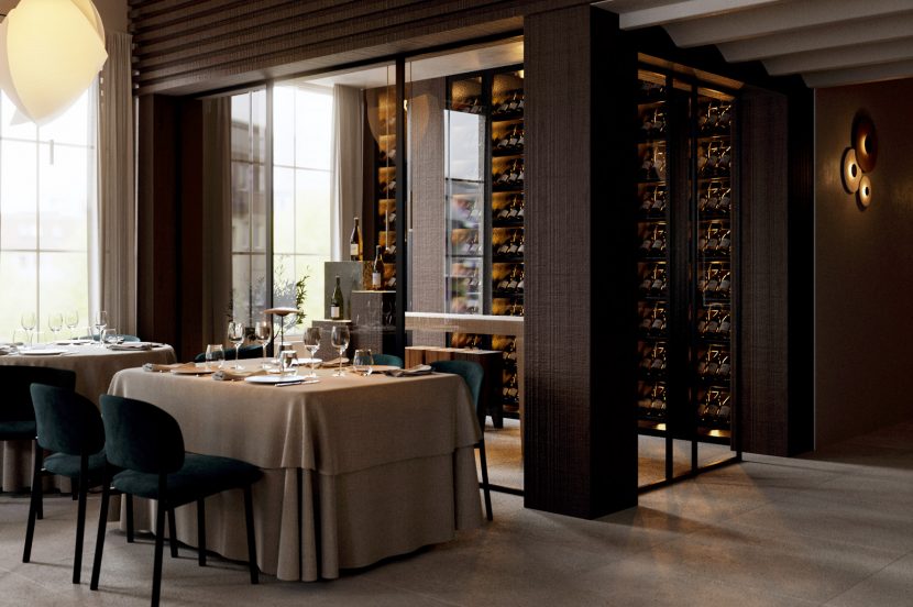 Render mobiliario restaurante