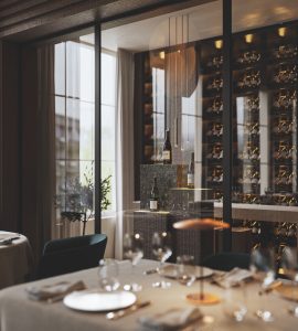 Render mobiliario restaurante